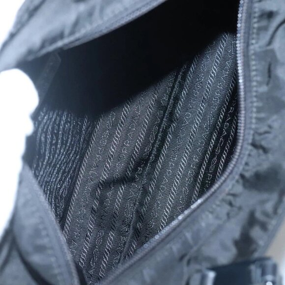 PRADA Chain Shoulder Bag Nylon Black Auth - Picture 14 of 16